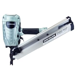Metabo HPT Framing Nailer, Pro-Preferred Framing Tool For Flooring, Truss Build-Up, Roof Decking, and Housing Construction, Quick Switch Nailing, 3-1/2" 30° Paper Collated Nails, NR90ADS1