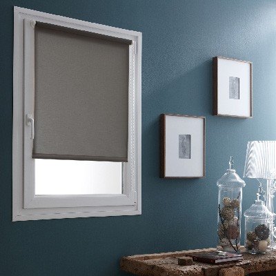 Madecostore Opaque Roller Blind, Light Blue, L 40 x H 170 cm (L37 cm)