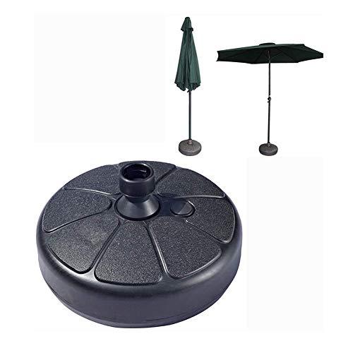 La Mejor Selección de Bases y soportes para sombrillas para comprar hoy. 46 Yosoo Base Redonda para Sombrilla Rellenable, Soporte Estable para Sombrilla De Playa, Sombrilla De Jardín, Fácil Montaje, Negro, Adecuado para Varilla De 35 A 38 Mm