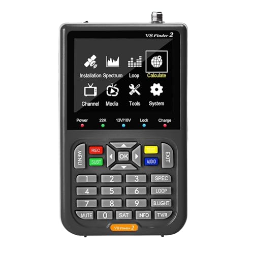 nmbhus Buscador De Satélite Digital DVB S/S2/S2X H.264 1080P HD Receptor Receptor De Señal De TV Decodificador Satelital(with Bag)