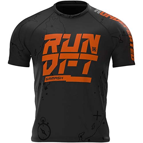SMMASH Rundefeated Camiseta de Entrenamiento para Hombre Manga Corta, Camiseta Deporte Hombre, Crossfit, Tshirt Gym, Outdoor, Material Transpirable y Antibacteriano, (M)