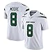 # 8 Dzielony piłkarskie amerykańskie Haftowane bluza Rugby Jersey Sport Top Szybkoschnąca bluza treningowa Krótki rękaw Mężczyźni Dorośli White-M
