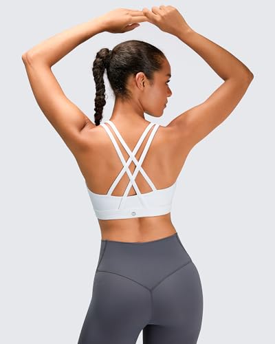 Sports Bras for Women, Criss-Cross Back Padded Medium Support Sports Bra Strappy Medium Impact Workout Yoga Bra3