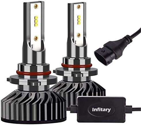 Infitary LED Headlight Bulbs 9005 HB3 Conversion Kits Auto Headlamp Car Headlight 64W 6500K 8000Lumens Super Bright- 1 Pair- 2 Bulbs per Set