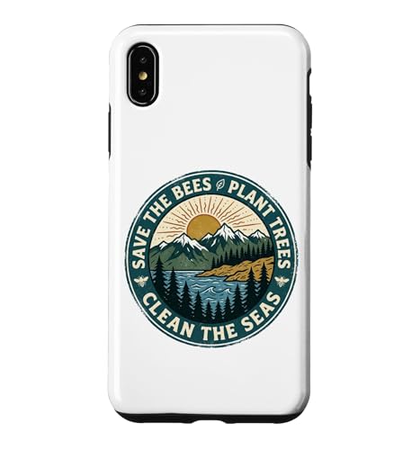 Save The Bees Plant Trees Clean The Sea �X�}�z�P�[�X iPhone XS Max �p