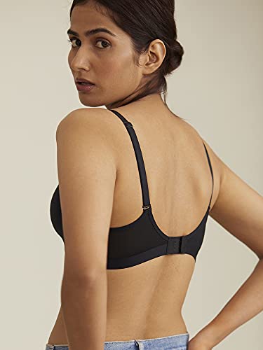 Image of NYKD Women's Cotton Lightly Padded Seamless Wire Free Everyday T-Shirt Bra for Women Daily Use Wireless, 3 /4th Coverage - NYB002