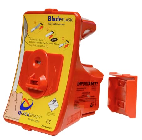 BladeFlash Qlicksmart Scalpel Surgical Blade Remover Safe System 100 Blade Capacity Dispenser with Mount Holder (QB-QF)