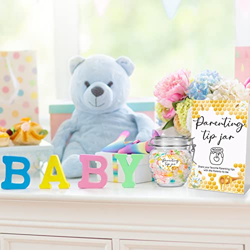 Roowest YAN-ROOWEST-1477 Baby Shower Games Prizes Advice Baby Shower To Baby Parenting Tip Jar Sign For New Parents 60 Parenting Advice Cards 10 Hb Pencils 2 Cute Stickers 1 Pet Bottle thumb #5