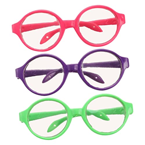 Toddmomy 3 Piezas Gafas de Muñeca para Muñecas de Accesorios de Vestir Colores Aleatorios Gafas de Sol para Juguetes Fáciles de Usar y Divertidas para Niñas Color Aleatorio Color Aleatorio
