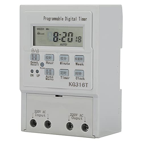 Minuterie numérique programmable AC 220V 30A Lot de 2 interrupteurs avec écran LCD - 3