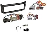 Tamaño: 1 DIN Sound-way Kit Montaje Autoradio, Marco 1 DIN Radio para Coche, Adaptador Antena, 3X Cable Conector ISO Compatible con Chrysler, Dodge, Jeep