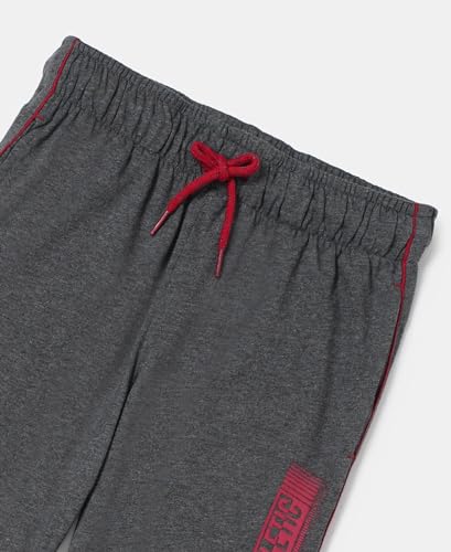 Image of Jockey AB13 Boys Super Combed Cotton Rich Graphic Printed Trackpants with Contrast Side Piping