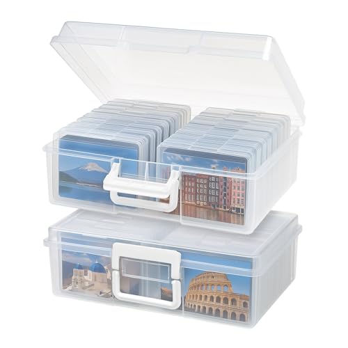 IRIS USA 4" x 6" Photo Storage Box Craft Keeper