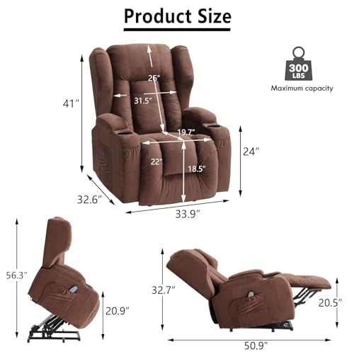 Sillón eléctrico reclinable con masaje para adulto miniatura 2