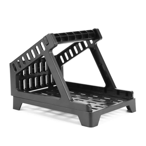 QWORK® Etikettenspender und halter für Thermoetiketten, für Rollen und Endlosetiketten, kompatibel mit 4x6 Etiketten, ABS-Konstruktion für Desktop-Etikettendrucker