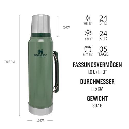 STANLEY 1913 Classic Legendary Thermosflasche 1L - Hammertone Green – Ansicht 2
