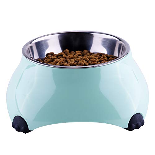 Super Design Small Dog Bowl, Cat Dish, Stainless Steel Pet Bowl With Melamine Stand For Puppy And Kitty #TOP21