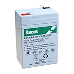 6V 4Ah Lucas Rechargeable Sealed Lead Acid AGM Battery. 1 Year Return to Base Warranty.