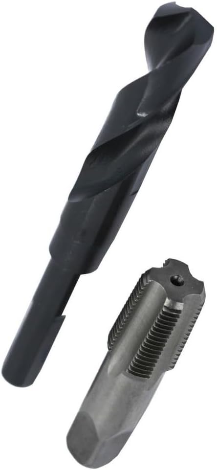 POU1/2NPTW/DRILL 1/2" Carbon Steel NPT Pipe Tap and 23/32" High Speed Steel Drill Bit Set, POU Series