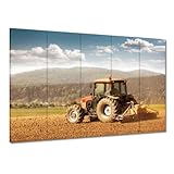  Peinture imprimée sur toile Décoration murale 100 x 70 cm Ferme avec un tracteur N° H9731Z_PC5U