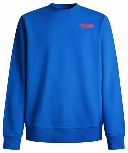 Red Bull Racing X Pepe Jeans Sudadera para Hombre Reflect Logo Crew, Azul (Electric Blue), L, Azul (Azul eléctrico), L