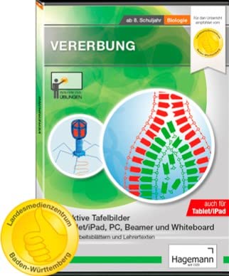 Vererbung - Interaktive Tafelbilder (tabletfähig) auf CD-ROM für PC, Beamer und Whiteboard - Hagemann 19139 - Einzel- und Schullizenz