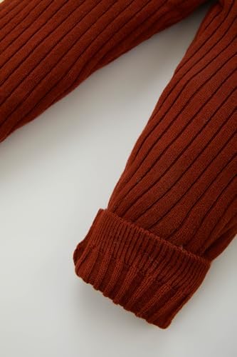 DeFacto Kız Bebek Kız Bebek Triko Tayt, Koyu Turuncu, 12-18 M - Görsel 5