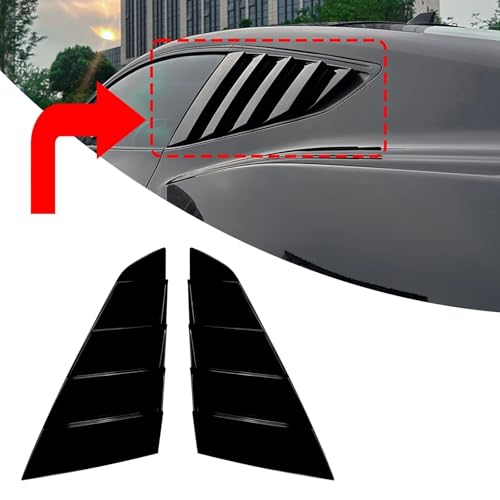 żaluzje na tylną szybę boczną Pasuje do Ford Mustang MK7 2024-2025 Osłona żaluzji bocznej tylnej szyby(Carbon Look)