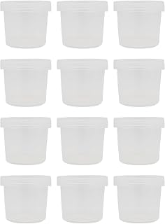 Black Duck Brand Set of 12 Mini Containers With Lids – Great for Sauces, Dressings, Crafts, and More! – Each Holds 1.2oz – Store in Your Lunchbox, Picnic Basket, or More! (12)