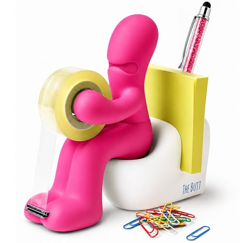 The Butt Tape Dispenser – Funny Gifts for Men – Weird Stuff, Desk Accessories for Men - Novelty, Fun Office Supplies Gag Gifts for Men - Teacher Gifts Boss Gifts for Men - Going Away Gift for Coworker