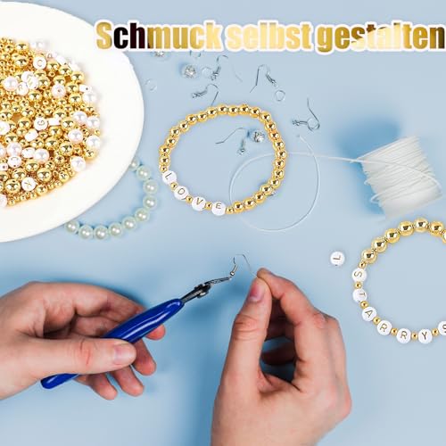 Miniatura 4 de Haplos Bracelet Beads Kit, Piedras Naturales Para Hacer Pulseras, Abaorios Para Hacer Pulseras, Diy Kit De Cuentas De Piedras, Para Adultos Y Niños Para Hacer Pulseras, Collares, Pendientes