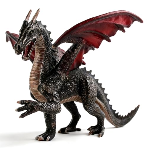 Dragon Volant Réaliste avec Ailes, Dragon Volant Figurine Miniature Dinosaure Jouet Modèle de Dragons Figure Ornement Décoration de Gâteau Anniversaire Cadeaux de...