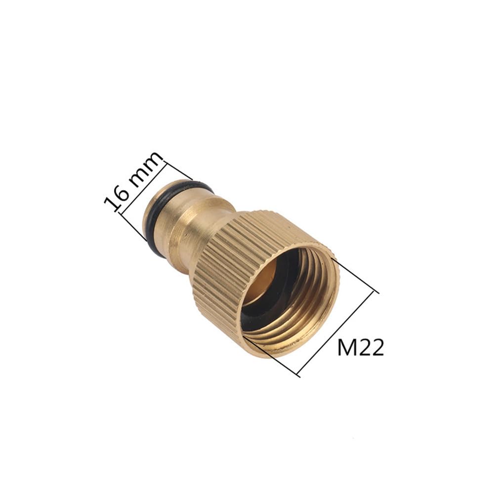 Connettore a nipplo con filettatura femmina M18 M22 in ottone per bricolage e impianti idraulici, raccordo rapido per rubinetto in rame