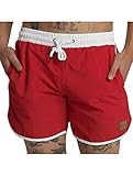 Urban Classics Herren Retro zwemshorts Badehose, Firered/White, L EU