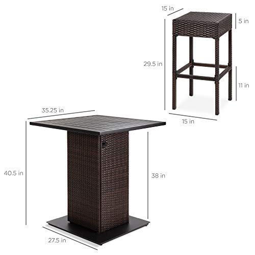 Best Choice Products SKY5792 5-Piece Outdoor Wicker Bar Table Set For Patio thumb #6