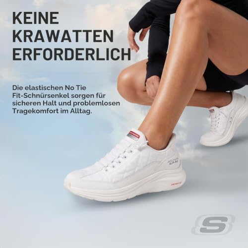 Skechers Damen Contour Foam In Motion Turnschuhe, White Mesh/Duraleather/Leather/Red Trim, 36 EU – Ansicht 5