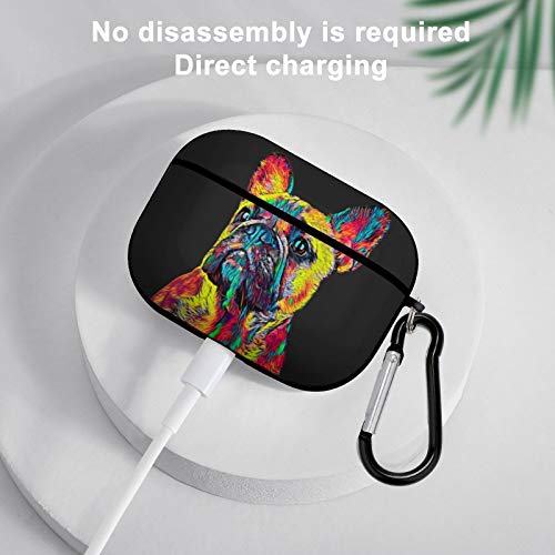 Cute French Bulldog Airpods Case Cover For Apple Airpods Pro Cute Airpod Case For Boys Girls Silicone Protective Skin Airpods Accessories With Keychain #TOP4
