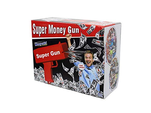 Image of Super Indian Money Gun Cash Cannon for Punjabi Wedding, Parties and Fun Includes 50 Fake Dollars | Pack of 1, for Kids, Toddlers
