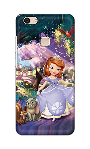 Image of PRINTFIDAA Cartoon Little Girl with Crown and Pet Animals Printed Designer Hard Case for Vivo V7 Plus /Vivo Y79 / Vivo Z10 (5.99 inch) Back Cover -(e) RPM1008