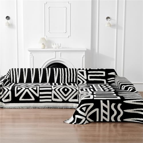 Housse de canapé réversible gris 180x150 protection salon - 8