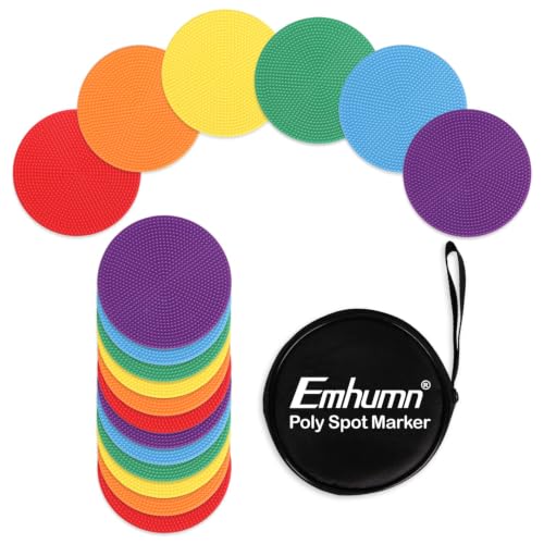 Emhumn 4inch & 9inch Poly Spot Markers for Agility Dot for Gym/PE Training, Dance...