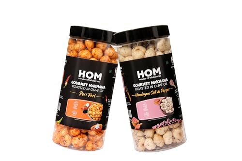 H O M House Of Makhana 130g Himalayan Salt and Pepper And Peri Pe...
