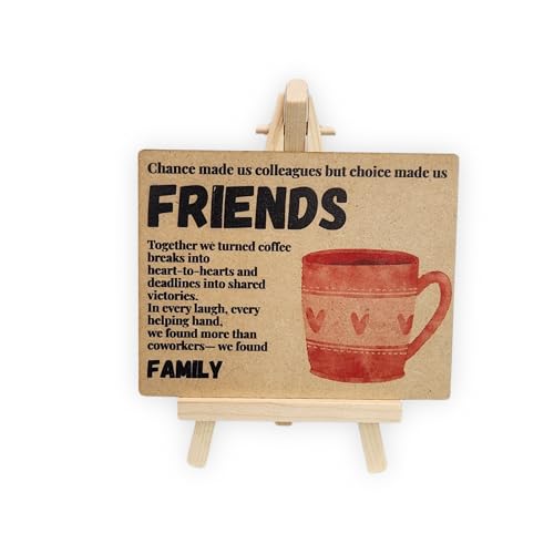 Wooden Friends Plaque with Easel – Appreciation Gift by tinydabba