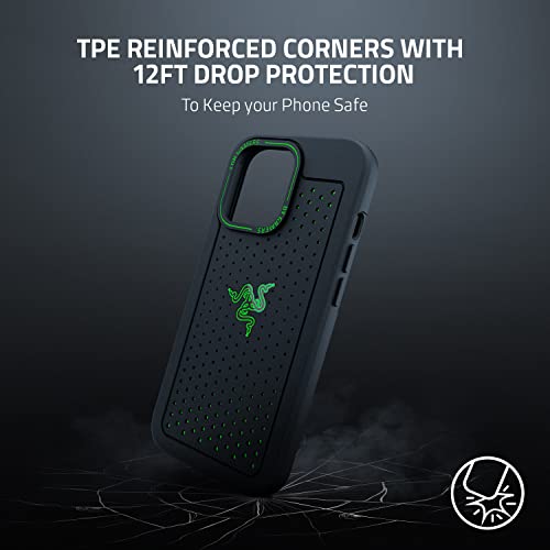 Razer Arctech For Iphone 13 Pro Case: Extra Ventilation Channels - Thermplastic Elastomer Reinforced Corners - Tactile Side Buttons - Compatible With Wireless Chargers And 5G Black #TOP3