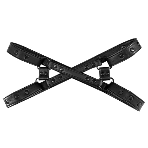 Men's Leather Harness X - 4 Ways to Wear, Suspenders Belt Adjustable Shoulder Strap4