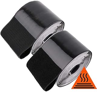 TEUVO 11CM Wide and 2M Long Hook and Loop Tape with Adhesive for DIY, High Temperature Resistant Adhesive Strips for Home, Workplace, Cars