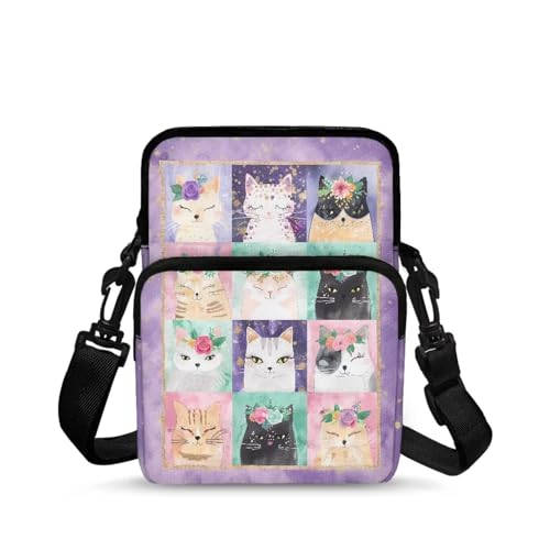 2 Layer Crossbody Bag Shoulder Waist Pouch Sling Bag Phone Wallet Purse for Men Women