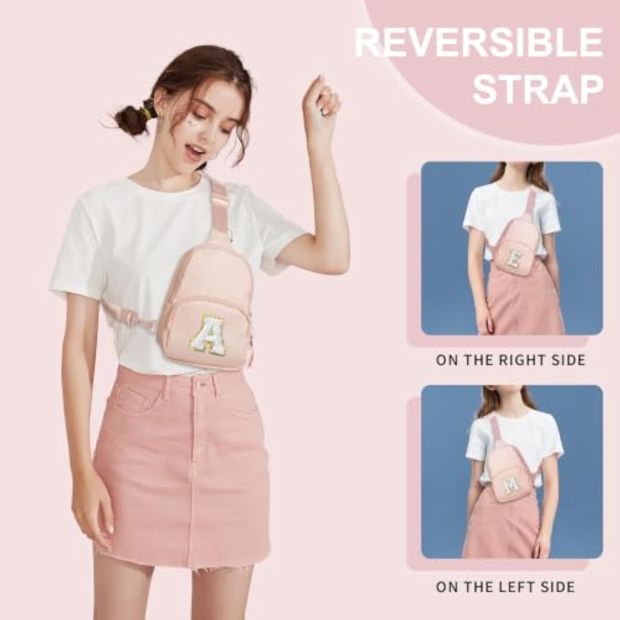 Personalized Initial Sling Bag for Teen Girls & Women