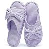 GOEWY Cute Slippers for Women Indoor with Bow Open Toe Summer Shoes