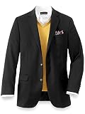 Paul Fredrick Men's Classic Fit Wool Travel Blazer Black 60 Regular JA1511A